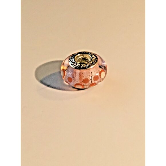 Pandora Sterling Silver Pink Bubbles Murano Glass charm - Picture 2 of 6